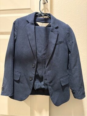 H&M Boy’s Navy Blue Linen Suit Set